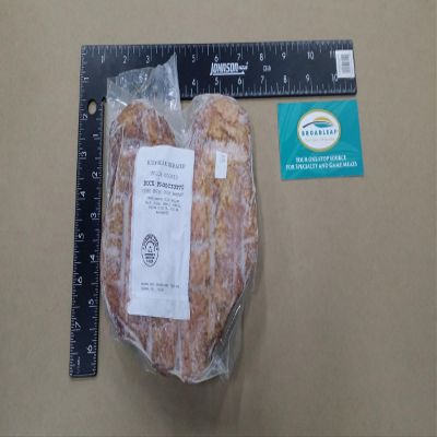 Broadleaf Smoked Duck Breast, Fresh Aromatic, Juicy Texture, 24-28 Oz Each, Ideal for Slicing Over Salads or Risotto, 12 Lbs Case, Premium Quality, USA Made