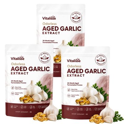 chasingdre Vitalisse AJO Envejecido, Odorless Aged Garlic Extract, for Daily Wellness (3Pcs)