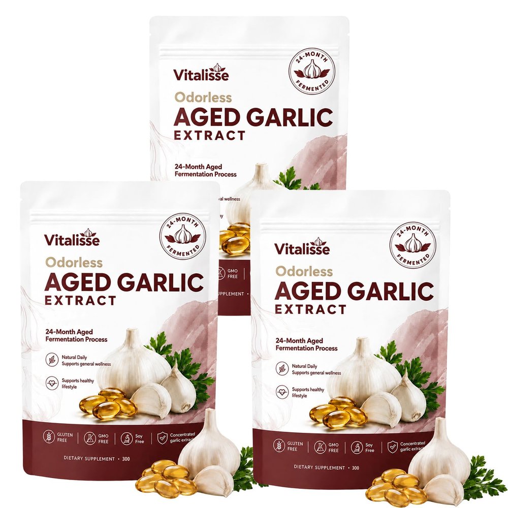chasingdre Vitalisse AJO Envejecido, Odorless Aged Garlic Extract, for Daily Wellness (3Pcs)