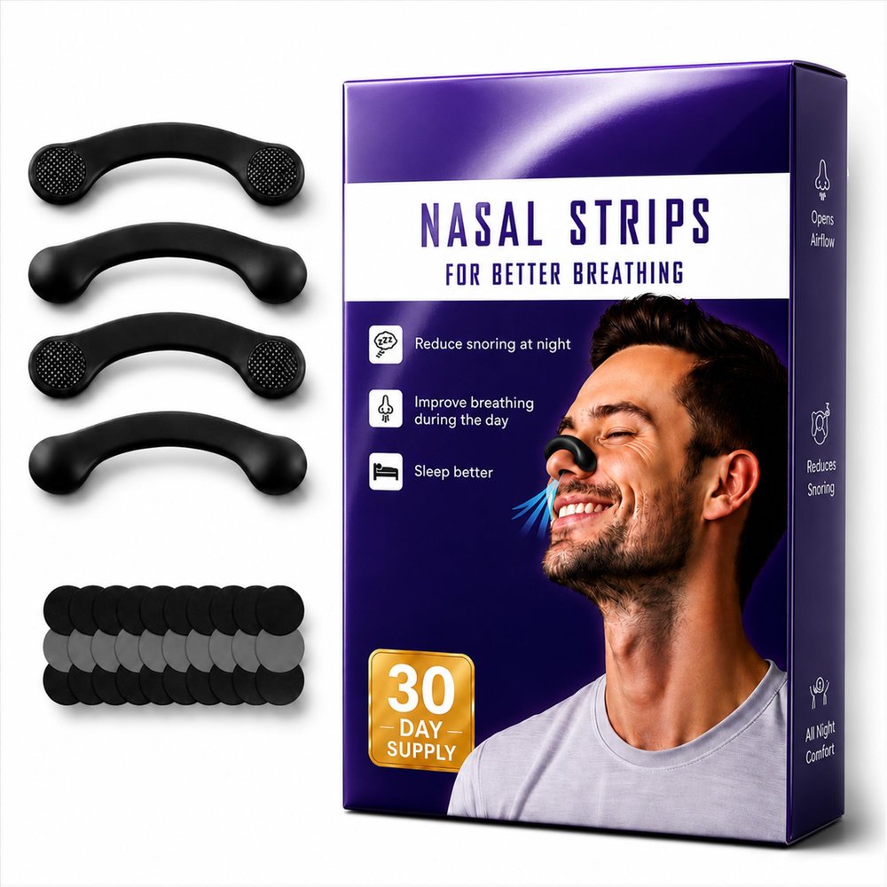 Nasal Dilator Strips for Better Breathing - Snoring Solution Relief 4 Sizes