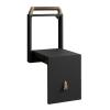 HPFHSJ Folding Shower seat Wall Mounted Folding Chair Wall-Mounted Invisible Shoe-Changing Stoolwith Backrest and Handlefor Balcony(Black,80cm) view 1