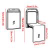 HPFHSJ Folding Shower seat Wall Mounted Folding Chair Wall-Mounted Invisible Shoe-Changing Stoolwith Backrest and Handlefor Balcony(Black,80cm) view 2