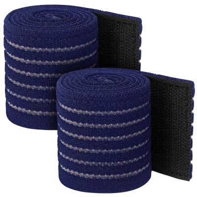 Geiserailie Ice Pack Strap Stretchable, Reusable Belt Extender Straps, Elastic Hook and Loop Extension Straps Add Length to Most Packs for Ice Bag Hot Cold Compress Multiple Uses(2 Pcs,2.3 ft X 2 in)