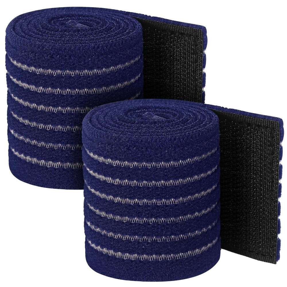 Geiserailie Ice Pack Strap Stretchable, Reusable Belt Extender Straps, Elastic Hook and Loop Extension Straps Add Length to Most Packs for Ice Bag Hot Cold Compress Multiple Uses(2 Pcs,2.3 ft X 2 in)