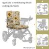 Txsniver Stain Resistant Seat Cover for Electric Wheelchairs Mobility Scooters, Universal Fit Power Chair Seat Protector Accessories Decor Item, Sunflower Wood Grain Print, 35 x 18 Inch view 2