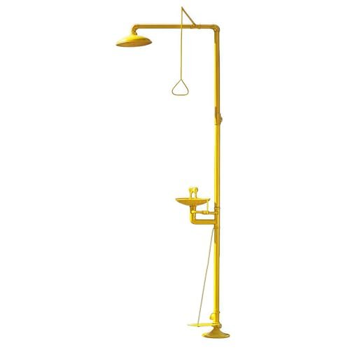 YGwnjqr Safety Eyewash,Emergency Eye Wash and Shower Station with Vertical Pipe Assembly for Industrial Safety
