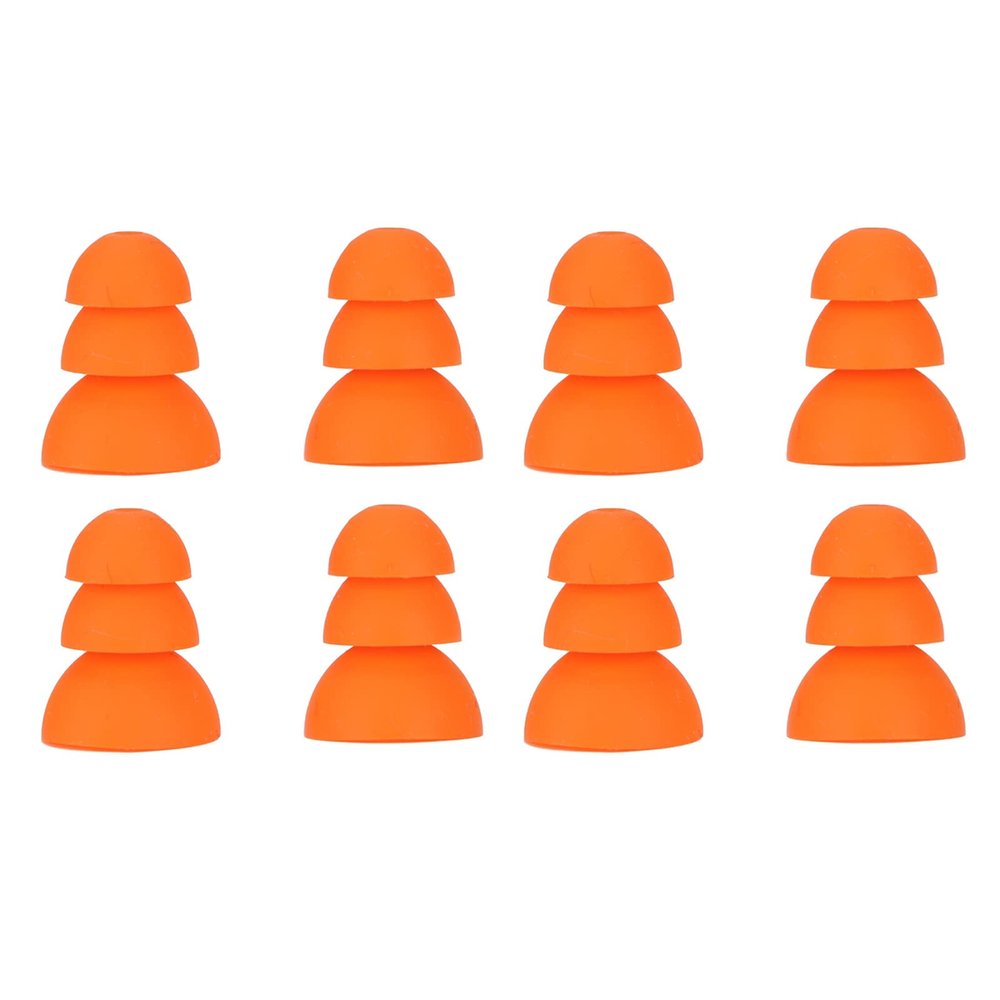 Karlak Silicone Earbud Tips Ear Tips Earplugs 8pcs 3 Layer Soft Silicone Noise Reduction Deep Bass Replacement Earbud with Inner Hole 2.0mm-3.5mm for Se846 Se535 Se215