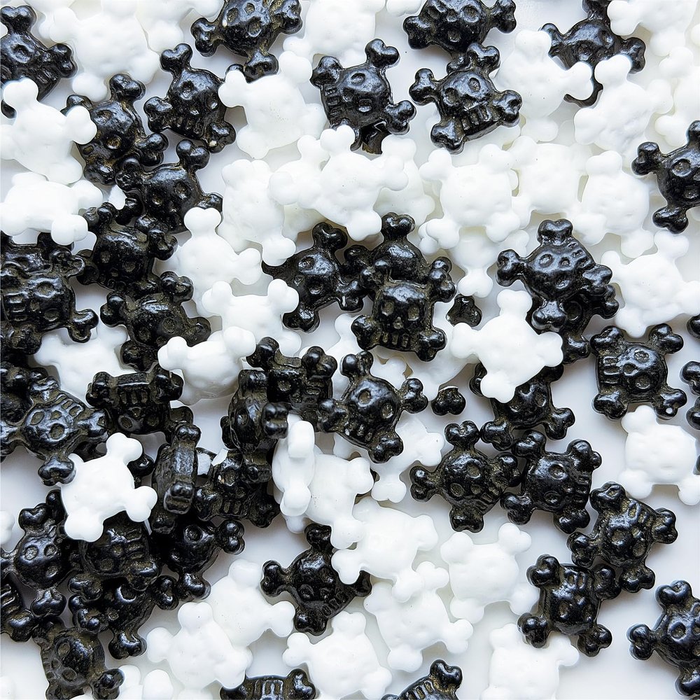 SE Si&Moos Crossbone & Skull Sprinkles Edible Halloween Skull & Crossbones