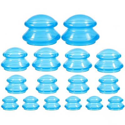 JFRHUDS 16Pack Silicone Cupping Kit for Massage,4 Sizes Muscle Relief Cups