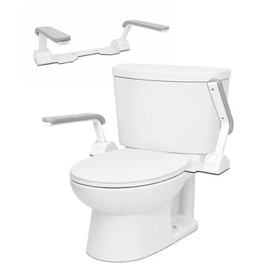 Jamini Toilet Safety Rails for Seniors - 60 Adjustable Toilet Support Rails, Supports Up to 300 lbs, Space-Saving Floorless Design, for Elderly, Pregnant Women and Individuals Needing Extra Support