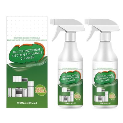 Multifunctional Kitchen Appliance Cleaner, Kitchen Enzyme Cleaner, Powerful Household Appliance Cleaner Spray for Oven, Stove, Stovetops, Range Hood (2pcs)
