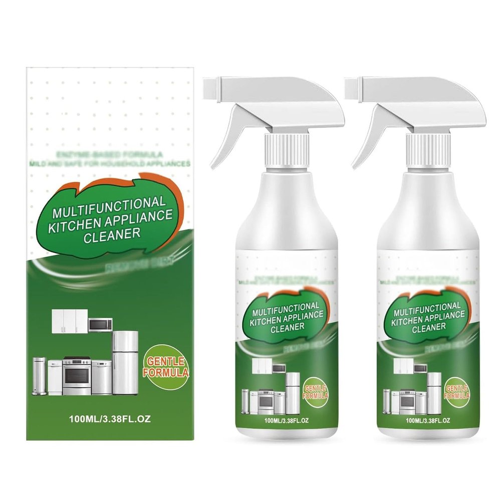 Multifunctional Kitchen Appliance Cleaner, Kitchen Enzyme Cleaner, Powerful Household Appliance Cleaner Spray for Oven, Stove, Stovetops, Range Hood (2pcs)