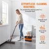 Sponge Mop and Collapsible Bucket Set, Floor Cleaning System with Built-in Wringer, Hands-Free Squeeze Mechanism, Adjustable Bucket Design, Portable Mopping Kit for Home and Office view 2