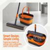 Sponge Mop and Collapsible Bucket Set, Floor Cleaning System with Built-in Wringer, Hands-Free Squeeze Mechanism, Adjustable Bucket Design, Portable Mopping Kit for Home and Office view 3