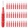 NIYANGLE 50pcs Interdental Brushes, 3mm Soft Bristle Teeth Cleaning Picks, Flexible Floss Brush Flossing Tool for Braces, Portable Oral Hygiene Toothpick Set, Red view 1