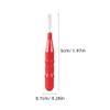 NIYANGLE 50pcs Interdental Brushes, 3mm Soft Bristle Teeth Cleaning Picks, Flexible Floss Brush Flossing Tool for Braces, Portable Oral Hygiene Toothpick Set, Red view 2