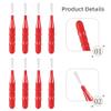 NIYANGLE 50pcs Interdental Brushes, 3mm Soft Bristle Teeth Cleaning Picks, Flexible Floss Brush Flossing Tool for Braces, Portable Oral Hygiene Toothpick Set, Red view 3