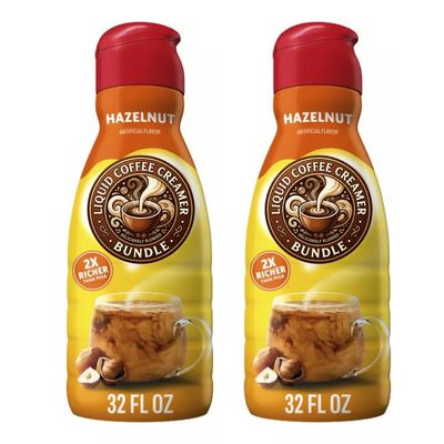 Liquid Coffee Creamer - 32 Fl Oz - Rich and Smooth Coffee Creamer Liquid for Home and Office - Classic Creamer for Hot and Iced Beverages, Pack of 2 (Hazelnut)