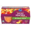 Yellow Cling Diced Peach Cups in 100% Juice, 4 oz, Pack of 4 Fruit Cups view 1