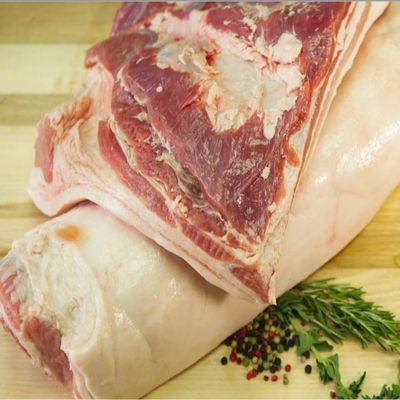 Fossil Farms Heritage Berkshire Pork Belly, Frozen, 4 count of 9 lb each, 36 lb Case, Ideal for Bacon, Korean BBQ, Chef's Choice