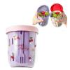 Portable Salad Fruit Cup with Fork, 600 Ml Leakproof To-go Breakfast Yogurt Cup, Double-layer Strainer Design for Work Travel Picnic School, Easy Cleaning (Purple) view 1