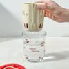 Portable Salad Fruit Cup with Fork, 600 Ml Leakproof To-go Breakfast Yogurt Cup, Double-layer Strainer Design for Work Travel Picnic School, Easy Cleaning (Purple) view 3