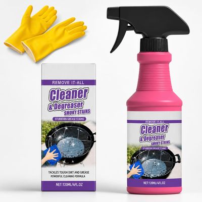 Fast-Acting Heavy-Duty Grill Degreaser Spray, 2026 New 120 ML BBQ Heavy Duty Degreaser Grill Cleaner Spray, All Purpose Heavy Duty Cleaner for Burnt Food & Grease (1Set)