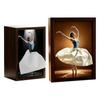 Ballet Girl Tissue Box with Touch Light, Lady Flying Dress Paper Dispenser, Wood Skirt Napkin Dispenser, Creative Tissue Cover Holder Desktop Organizer for Bedroom Desk Living Room (Black+Brown 2pcs) view 1