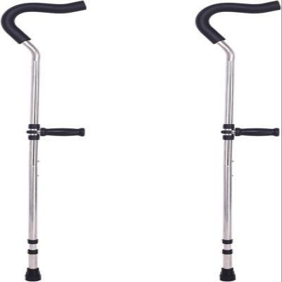 Forearm Crutches for Adults, Aluminum Walking Crutches with Comfortable Underarm Pads and Ergonomic Grips