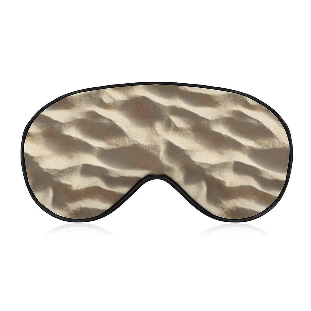 DeWoxkex Beach Sand Texture Sleep Mask Eye Mask with Adjustable Strap Eye Sleep Shade Cover Blocks Light for Women Men Airplane Travel Nap