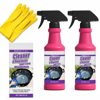 Fast-Acting Heavy-Duty Grill Degreaser Spray, 2026 New 120 ML BBQ Heavy Duty Degreaser Grill Cleaner Spray, All Purpose Heavy Duty Cleaner for Burnt Food & Grease (2Set)
