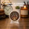 EXY 2 Year Sobriety Coin | Phoenix Rising Design | 3D Texture AA NA Medallions & Recovery Chips | Anniversary Sobriety Gift Set with Token Capsule, Stand & Card for Men Women view 3
