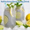 8.5oz Basil Seeds for Eating - Edible Basil Seeds, Quick Soak Gel Texture, Mix In for Fruit Infused Water and Bubble Style Drinks, for Yogurt, Overnight Oats and Smoothies view 3