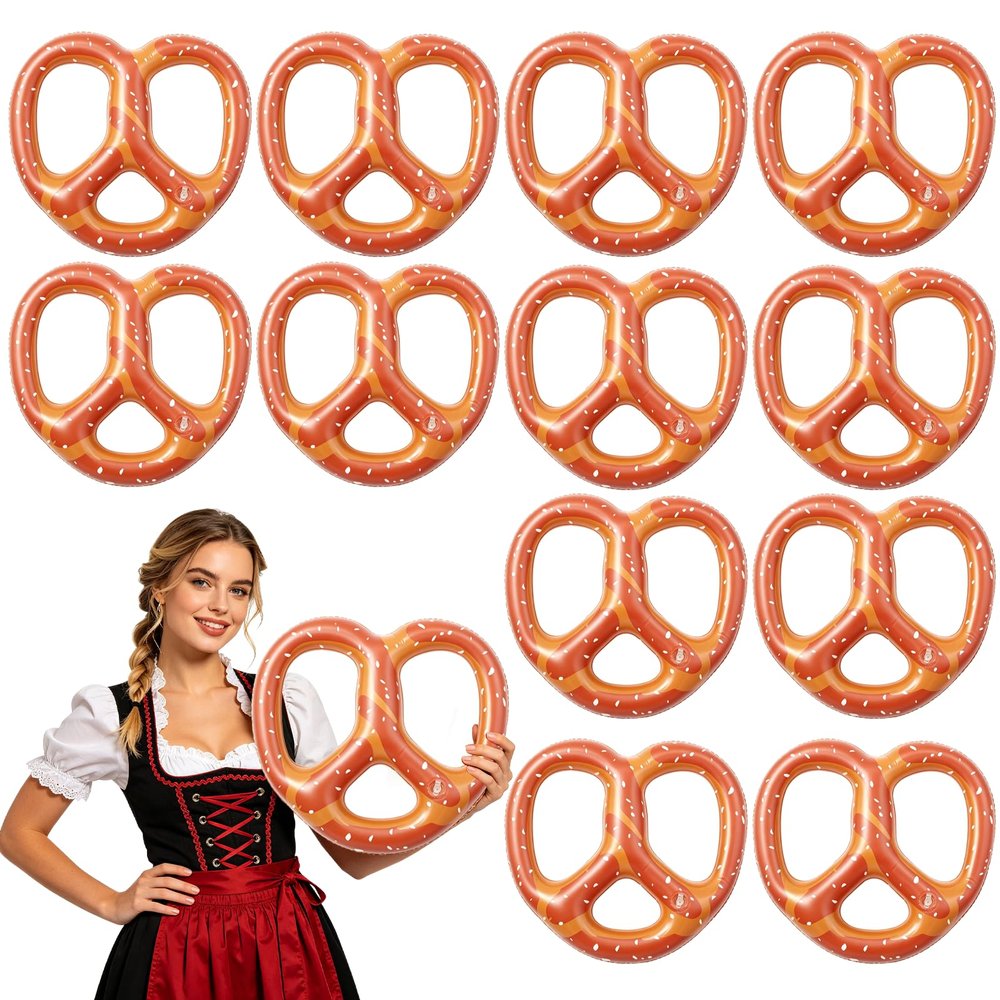 12 Pcs Inflatable Oktoberfest Pretzels, Oktoberfest Party Decoration