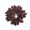 Artificial Maple Leaf Candle Ring Wreath, 12 Inch, Red Brown, Set of 2, for Pillar Candle Centerpiece, Halloween Thanksgiving Table Mantel Decor view 1