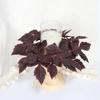 Artificial Maple Leaf Candle Ring Wreath, 12 Inch, Red Brown, Set of 2, for Pillar Candle Centerpiece, Halloween Thanksgiving Table Mantel Decor view 3