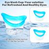 Ptwola 2pcs Eye Wash Cup Eye Wash Cleaner Kit Silicone Eyes Cleaning Cup for Rinse Portable Care Tool Transparent with Storage Container for Quick Relief Tired Dust Cleaning Makeup Irritants (Blue) view 4