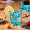 Pineburg 50 Pack 2oz Neon Blue Shot Cups - Glow Party Cups for Jello Shots, Cocktails, Birthday, Bachelorette, Wedding - Disposable Plastic Mini Tasting Cups view 2