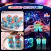 Pineburg 50 Pack 2oz Neon Blue Shot Cups - Glow Party Cups for Jello Shots, Cocktails, Birthday, Bachelorette, Wedding - Disposable Plastic Mini Tasting Cups view 4