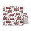 Altoona Design Birthday Cocktail Napkins - Premium Airlaid Linen-Feel Disposable Hand Towels for Graduation Party & Event (80, Fire Trucks) view 1