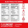 Pureboost Sugar Free Electrolyte Hydration Powder Packets Variety Pack 12 Count Zero Calories Fast Hydration Drink Mix with 1000mg Sodium, Potassium & Magnesium view 2