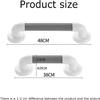 Wall Mounted Shower Grab Bar - Textured Grip Handrail for Bathroom Safety - Supports 440 lbs - Ideal for Seniors & Pregnant Women(Blue,L38cm) view 2