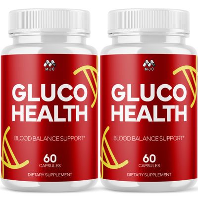 (2 Pack) Gluco Health Capsules, Official Gluco Health Pills (120 Capsules)