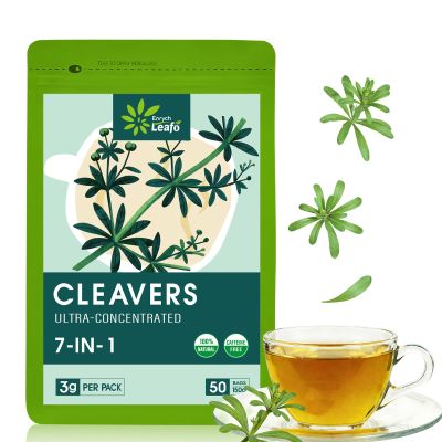 EnrychLeafo Cleavers Herbal Tea - 7-in-1 Plant-Based Botanical Formula, 50 Tea Bags