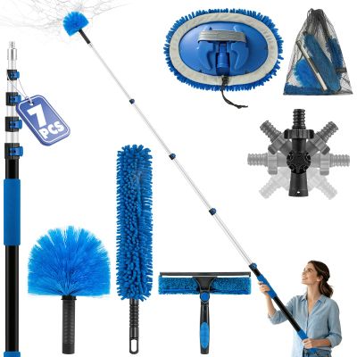 20FT Reach Duster Kit with 3-12FT Extension Pole for High Ceilings Cleaning