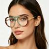 willochra Photochromic Pilot Bifocal Reading Glasses For Women&Men Outdoors Driving Reading Glasses Anti UV400 (green, 350) view 2