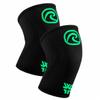 Rehband x World Fitness Project 5mm Knee Sleeves for Functional Training, Cross-Training & Powerlifting, WFP Edition, Unisex, Colour:Black/Green, Size:Medium view 1
