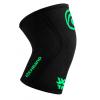 Rehband x World Fitness Project 5mm Knee Sleeves for Functional Training, Cross-Training & Powerlifting, WFP Edition, Unisex, Colour:Black/Green, Size:Medium view 2