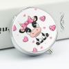 Pill Box Small Pill Organizer with 3 Compartments and Mirror Cute Cows Round Portable Travel Metal Pillcase for Pocket Or Purse, Privacy-Protecting Medicine Box view 4
