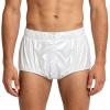 YONGHS Men Diaper Covers Plastic Underwear Incontinent Underpants Zip Up Front Reusable Incontinence Panty White Medium view 1